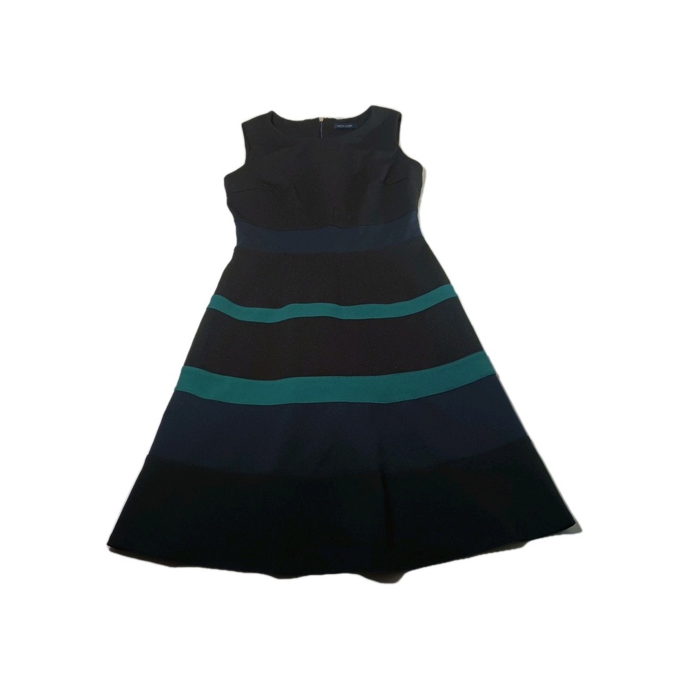 Tommy‎ Hilfiger Women's Color Block dress in Black, Navy and Green size M
